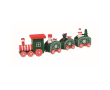 Houten trein met poppetjes en kerstthema, personaliseerbaar kleur gemengd