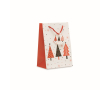 Kleine cadeauzak van papier met kerstthema kleur wit