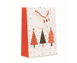 Grote kerst cadeauzak van papier met kerstthema kleur wit