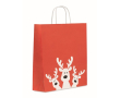 Grote kerst geschenkzak van papier, gemaakt in de EU kleur rood