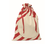 Grote kerst geschenkzak met touwsluiting 50x70cm kleur rood