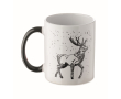 Keramische mok met kerstdesign en passend handvat 300ml kleur zwart