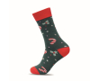 Paar kerst sokken met label om te personaliseren kleur groen