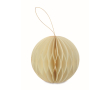 Vouwbaar papieren kerstboom ornament, personaliseerbaar kleur beige