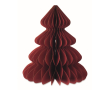 Vouwbaar papieren kerstornament in de vorm van een boom kleur rood