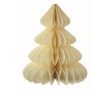 Vouwbaar papieren kerstornament in de vorm van een boom kleur beige