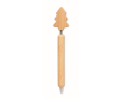 Bamboe pen met kerstboomdesign en blauwe inkt kleur hout