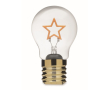 Decoratieve ledlamp met filamentlook en werking op batterijen kleur geel
