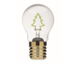 Decoratieve ledlamp met filamentlook en werking op batterijen kleur neon groen