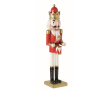 Decoratieve houten notenkraker met stabiele voet kleur rood
