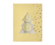 Set van 12 theelichtjes met kaneelgeur en kerstdoos kleur beige