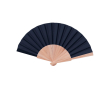 Goedkope gepersonaliseerde waaiers van hout en polyester Woodster kleur marineblauw