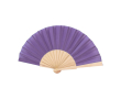 Goedkope gepersonaliseerde waaiers van hout en polyester Woodster kleur lila