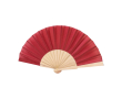 Goedkope gepersonaliseerde waaiers van hout en polyester Woodster kleur rood