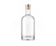 Glazen fles met aluminium dop en capaciteit van 750 ml kleur doorzichtig