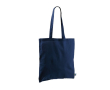 Fairtrade katoenen tas met lange handvatten, tot 6 kg 140 g/m2 kleur marineblauw