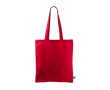 Fairtrade katoenen tas met lange handvatten, tot 6 kg 140 g/m2 kleur rood