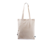 Opvouwbare Fairtrade katoenen tas voor personalisatie 120 g/m2 kleur naturel