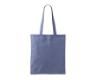 Tote bag van katoen en polyester met lange hengsels 120 g/m2 kleur blauw