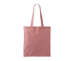 Tote bag van katoen en polyester met lange hengsels 120 g/m2 kleur roze