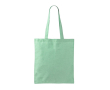 Tote bag van katoen en polyester met lange hengsels 120 g/m2 kleur lichtgroen