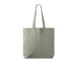 Tote bag van katoen en polyester met lange hengsels 220 g/m2 kleur donkergroen