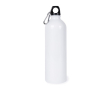 Recycled stalen fles met karabijnhaak voor sublimatie 750ml kleur wit