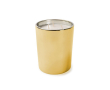 Drie-wik geurige kaars met bloemenaroma in metallic pot kleur goud