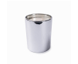 Drie-wik geurige kaars met bloemenaroma in metallic pot kleur zilver