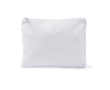 Toilettas van polyester met velvet afwerking 280 g/m2 kleur wit