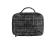 Polyester toilettas met tweed-effect en volledige opening 270 g/m² kleur zwart