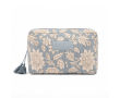 Toilettas van katoen en polyester met premium opdruk 220 g/m² kleur blauw