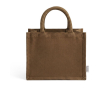 Middelgrote gelamineerde tas van gerecycled katoen 220 g/m² kleur bruin