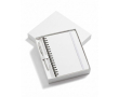 Set met aluminium pen en gelinieerd A5-notitieboek van PU kleur wit