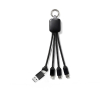 4-in-1-multilaadkabel met karabijnhaak 10 W kleur zwart
