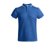 Kort sportpolo voor kinderen van polyester 140 g/m² Roly kleur koningsblauw