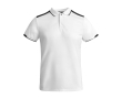 Kort sportpolo voor kinderen van polyester 140 g/m² Roly kleur wit