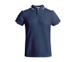 Kort sportpolo voor kinderen van polyester 140 g/m² Roly kleur marineblauw
