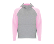 Kinderhoodie in twee kleuren van zachte fleece 280 g/m² - Roly Badet kleur lichtroze
