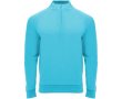 Kinder sweatshirt met lange mouw en korte rits 200 g/m² Roly kleur turquoise