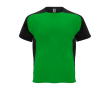 Sportief tweekleurig T-shirt voor kinderen korte mouwen - Roly Bugatti kleur tropisch groen