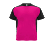 Sportief tweekleurig T-shirt voor kinderen korte mouwen - Roly Bugatti kleur fuchsia