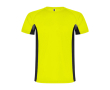 Tweekleurig sportshirt voor kinderen van polyester 140 g/m² Roly kleur geel