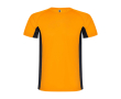 Tweekleurig sportshirt voor kinderen van polyester 140 g/m² Roly kleur oranje