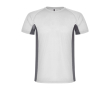 Tweekleurig sportshirt voor kinderen van polyester 140 g/m² Roly kleur wit