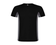 Tweekleurig sportshirt voor kinderen van polyester 140 g/m² Roly kleur zwart