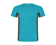 Tweekleurig sportshirt voor kinderen van polyester 140 g/m² Roly kleur turkoois
