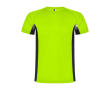 Tweekleurig sportshirt voor kinderen van polyester 140 g/m² Roly kleur neon groen