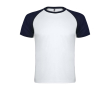 Tweekleurig sportshirt voor kinderen korte mouwen - Roly Indianapolis kleur marineblauw