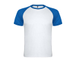 Tweekleurig sportshirt voor kinderen korte mouwen - Roly Indianapolis kleur koningsblauw